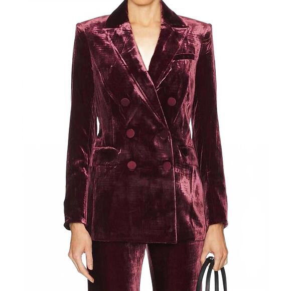 NEW VERONICA BEARD ellette dickey jacket in wine